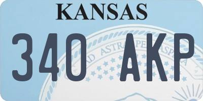 KS license plate 340AKP