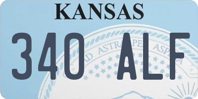 KS license plate 340ALF