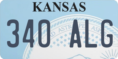 KS license plate 340ALG