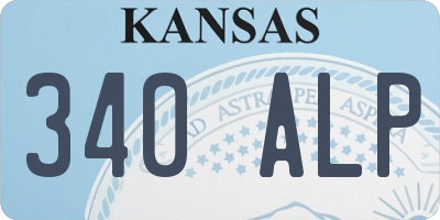 KS license plate 340ALP