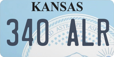KS license plate 340ALR