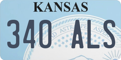 KS license plate 340ALS