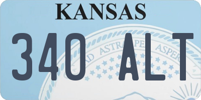 KS license plate 340ALT