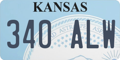 KS license plate 340ALW