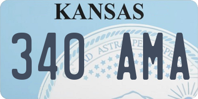 KS license plate 340AMA