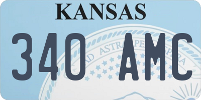 KS license plate 340AMC