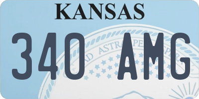 KS license plate 340AMG