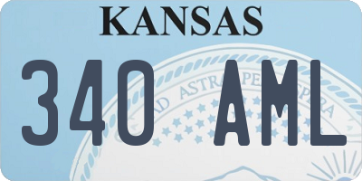 KS license plate 340AML