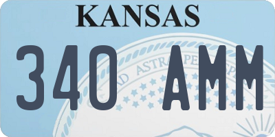 KS license plate 340AMM