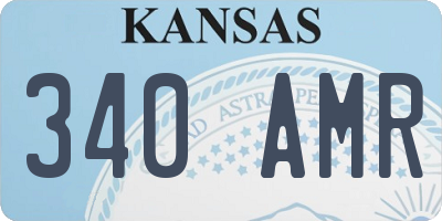 KS license plate 340AMR