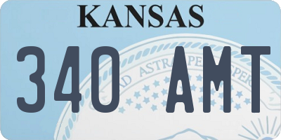 KS license plate 340AMT