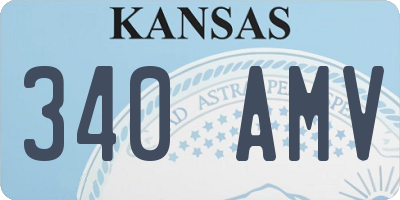 KS license plate 340AMV