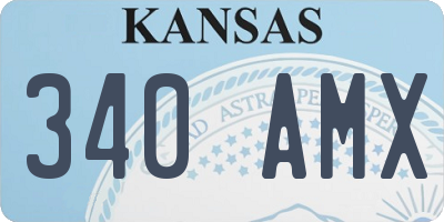 KS license plate 340AMX