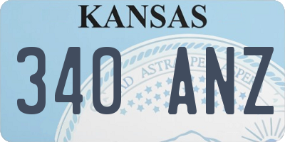 KS license plate 340ANZ
