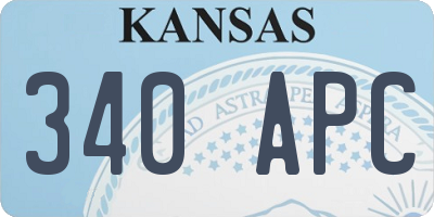 KS license plate 340APC