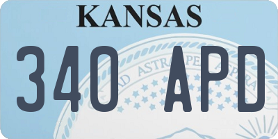 KS license plate 340APD