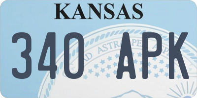 KS license plate 340APK