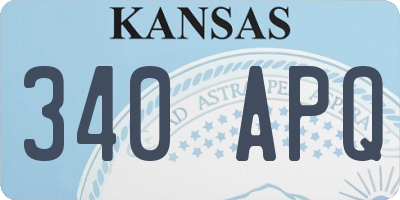 KS license plate 340APQ
