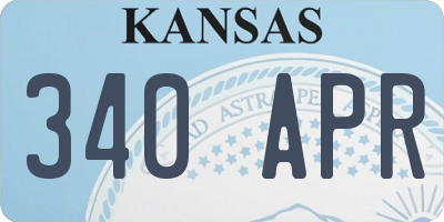 KS license plate 340APR