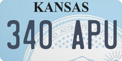 KS license plate 340APU