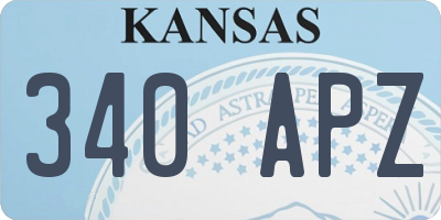 KS license plate 340APZ