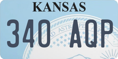 KS license plate 340AQP