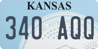 KS license plate 340AQQ