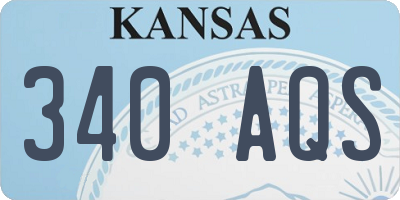 KS license plate 340AQS