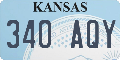 KS license plate 340AQY