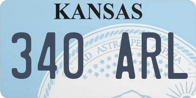 KS license plate 340ARL