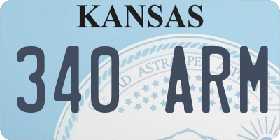 KS license plate 340ARM