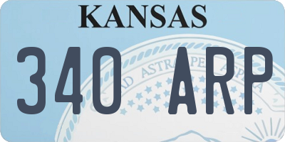 KS license plate 340ARP