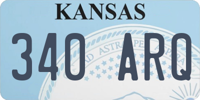 KS license plate 340ARQ
