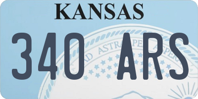 KS license plate 340ARS