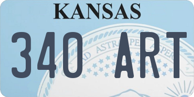 KS license plate 340ART