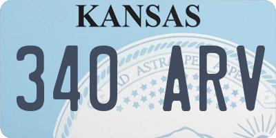 KS license plate 340ARV