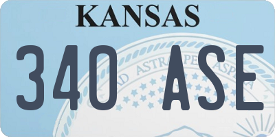 KS license plate 340ASE