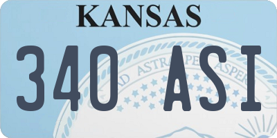 KS license plate 340ASI