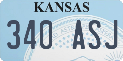 KS license plate 340ASJ