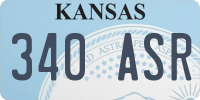 KS license plate 340ASR