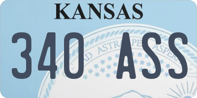 KS license plate 340ASS