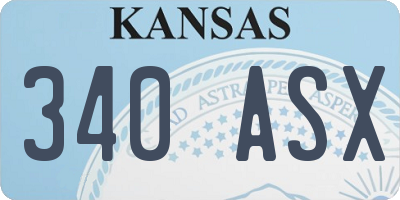 KS license plate 340ASX
