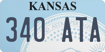 KS license plate 340ATA