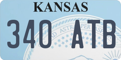 KS license plate 340ATB