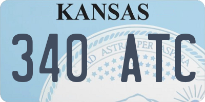 KS license plate 340ATC