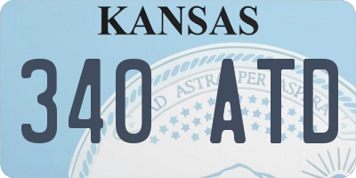 KS license plate 340ATD