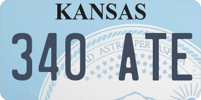 KS license plate 340ATE