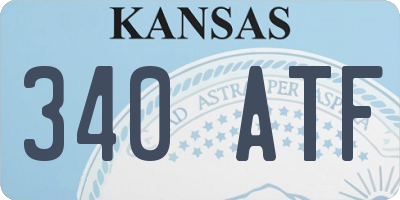KS license plate 340ATF