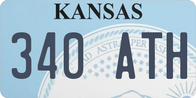 KS license plate 340ATH