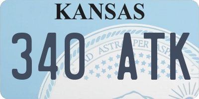 KS license plate 340ATK